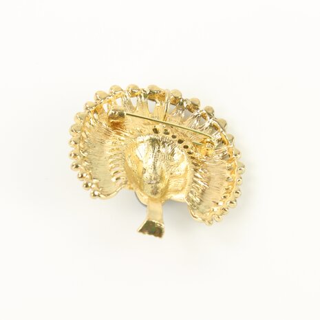 Set 3 Pauwen Broches met strass-steentjes - foto 6