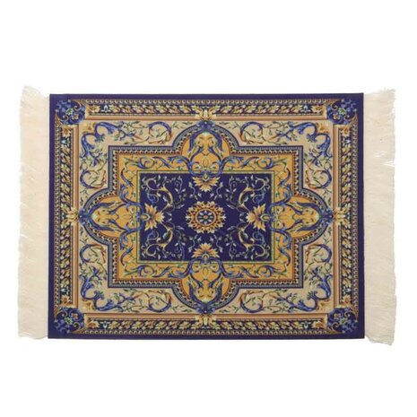 Blauw perzisch tapijt muismat foto 1